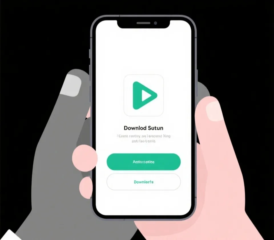 手机App下载安装步骤示意图