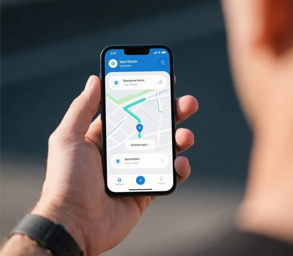 用户使用手机App浏览页面示意图