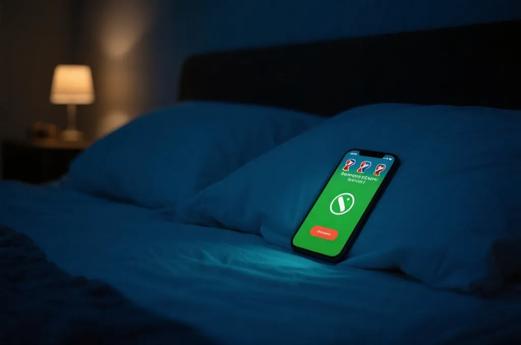 夜间静音模式下的世界杯比分提醒界面